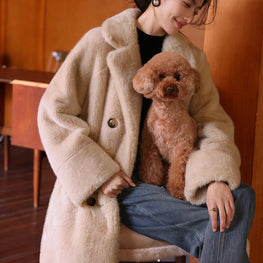 Luxury Eco-Friendly Long Fur Coat for Women by Zopi Dropshipping