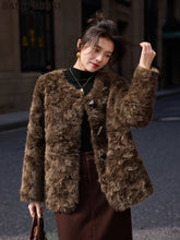Retro Eco-Friendly Plush Fur Coat for Women by Zopi Dropshipping