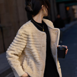 Eco-Friendly Plush Fur Short Coat for Women by Zopi Dropshipping