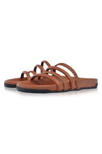 Castaway Leather Slides (Sz. 5.5 & 6.5) by ELF / Buddify