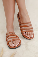 Castaway Leather Slides (Sz. 5.5 & 6.5) by ELF / Buddify