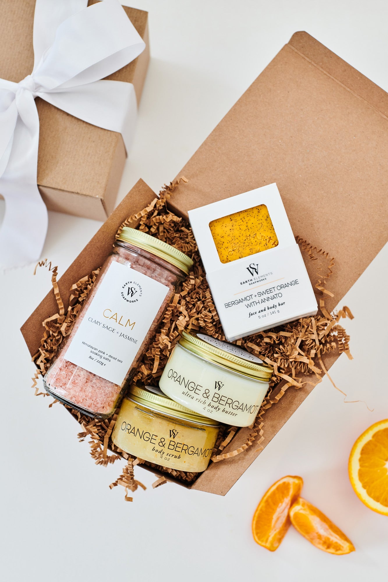 Calming Orange & Bergamot Gift Set by Earth Elements Soapworks