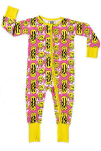 TRIPPY SMILES PINK BAMBOO ZIPPY by NIXX BABY / Buddify