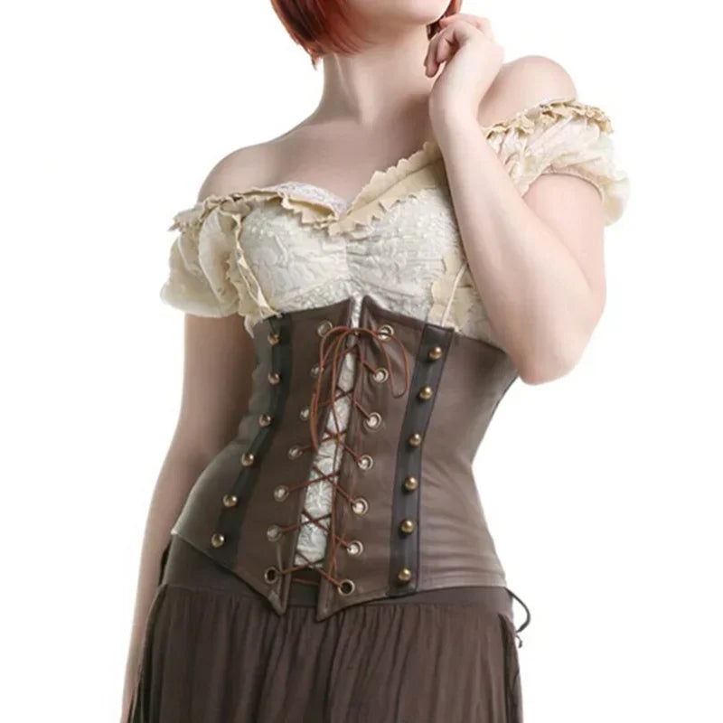 Retro Leather Corset by Infinite Steampunk / Buddify