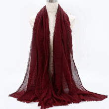 Big Size Crinkle Cotton Hijab Scarf Women Turban Muslim Shawl Plain Bandana Breathable Women's Shawls Foulard Hijab Hood Ramadan by RUNMEIFA