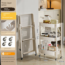 Japanese Trolley Rack Floor Kitchen Bathroom Movable Baby Products Bedroom Bedside Snack Rack Carbon Steel by fashioncafee.com