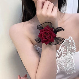 Lolita Lace Wrist Cuffs by Infinite Steampunk / Buddify