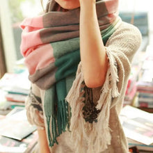 Winter Female Lattice Imitation Cashmere Scarf Autumn And Winter Thick Fashion Warm Wild Scarf Shawl by COOLERFIRE