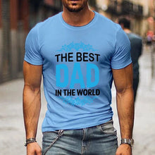 Hot The Best Dad In The World Father's Day T-Shirt - Graphic Short Sleeve Men's Tee by Zopi