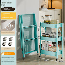 Japanese Trolley Rack Floor Kitchen Bathroom Movable Baby Products Bedroom Bedside Snack Rack Carbon Steel by fashioncafee.com