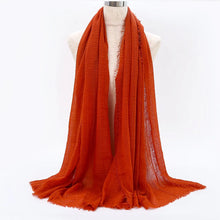 Big Size Crinkle Cotton Hijab Scarf Women Turban Muslim Shawl Plain Bandana Breathable Women's Shawls Foulard Hijab Hood Ramadan by RUNMEIFA