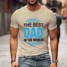 Hot The Best Dad In The World Father's Day T-Shirt - Graphic Short Sleeve Men's Tee by Zopi