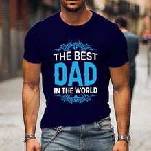 Hot The Best Dad In The World Father's Day T-Shirt - Graphic Short Sleeve Men's Tee by Zopi