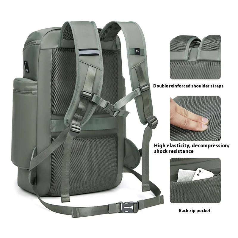 Shoulder bag for women, large capacity leisure outdoor travel bag, dry wet separation, student backpack, computer bag by Macurio / Dropshipman