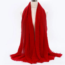 Big Size Crinkle Cotton Hijab Scarf Women Turban Muslim Shawl Plain Bandana Breathable Women's Shawls Foulard Hijab Hood Ramadan by RUNMEIFA