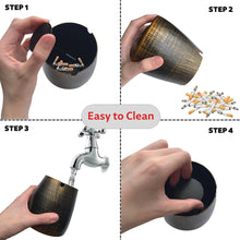 Ashtray with Lid for Cigarette Iron Outdoor Ash Tray Ashtrays for Cigarettes Outdoor Windproof Smokeless Odorless Large Ash Tray by fashioncafee.com