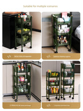 Accessible Luxury Kitchen Storage Rack Floor Mobile Bathroom Trolley Vegetable Basket Vegetable Rack Multi-Layer Storage Rack by fashioncafee.com