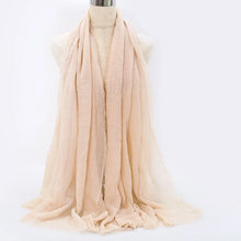 Big Size Crinkle Cotton Hijab Scarf Women Turban Muslim Shawl Plain Bandana Breathable Women's Shawls Foulard Hijab Hood Ramadan by RUNMEIFA