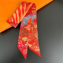 2023 Women Scarf Luxury Design Animal Silk Scarf Fashion Hair Headband Foulard Skinny Bag Scarves Neckerchief Skinny by RUNMEIFA