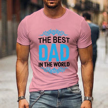 Hot The Best Dad In The World Father's Day T-Shirt - Graphic Short Sleeve Men's Tee by Zopi
