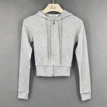 Short Hoodies Women Solid Sweatshirt Tracksuit Long Sleeve Female Crop Top 2022 Fashion Harajuku Casual Zipper Up Hoodies Jacket by DSers Drop shipping