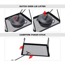 Campfire Swing Grill Stand, Portable Hanging Cooking Grill Rack with Dutch Oven Lid Lifter by fashioncafee.com