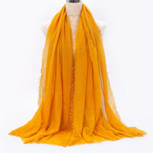 Big Size Crinkle Cotton Hijab Scarf Women Turban Muslim Shawl Plain Bandana Breathable Women's Shawls Foulard Hijab Hood Ramadan by RUNMEIFA