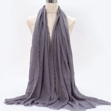 Big Size Crinkle Cotton Hijab Scarf Women Turban Muslim Shawl Plain Bandana Breathable Women's Shawls Foulard Hijab Hood Ramadan by RUNMEIFA