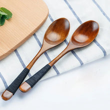 2Pcs Wooden Spoons Japanese Wood Rice Soup Spoon Kitchen Wood Spoon Set for Eating Soup Dessert Teaspoon Kids Spoon Tableware by BalmyDays