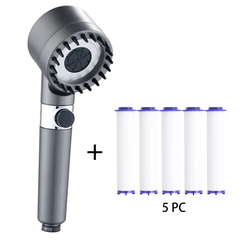 3 Modes Shower Head High Pressure Showerhead Portable Filter Rainfall Faucet Tap Bathroom Bath Home Innovative Accessories by fashioncafee.com