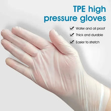 100 Gloves Pieces Of Transparent Vinyl TPE Gloves Latex-Gloves For Laboratory Work For Hairdressing Clean Work Gloves