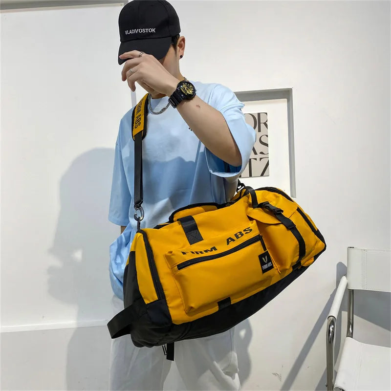 Large Capacity Backpack Handbag Women's Gym Fitness Travel Luggage Tote Big Shoulder Duffle Sports Shoes Bag For Men Suitcases by Dropshipman