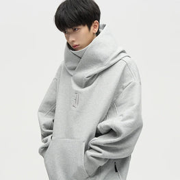 Autumn Ninja Streetwear Turtleneck Hoodies For Men Letter Embroidered Hip Hop Fashion Sweatshirts Y2K Vintage Fleece Hoody by fashioncafee.com