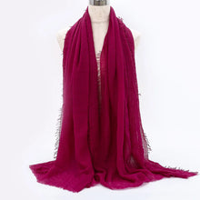 Big Size Crinkle Cotton Hijab Scarf Women Turban Muslim Shawl Plain Bandana Breathable Women's Shawls Foulard Hijab Hood Ramadan by RUNMEIFA