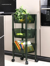 Accessible Luxury Kitchen Storage Rack Floor Mobile Bathroom Trolley Vegetable Basket Vegetable Rack Multi-Layer Storage Rack by fashioncafee.com