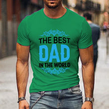 Hot The Best Dad In The World Father's Day T-Shirt - Graphic Short Sleeve Men's Tee by Zopi