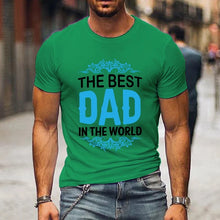 Hot The Best Dad In The World Father's Day T-Shirt - Graphic Short Sleeve Men's Tee by Zopi