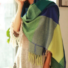 Winter Female Lattice Imitation Cashmere Scarf Autumn And Winter Thick Fashion Warm Wild Scarf Shawl by COOLERFIRE