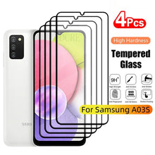 4Pcs For Samsung A03S Glass Samsung Galaxy A03S Tempered Glass 9H Protective Full Cover Glue For Screen Protector Samsung A03S
