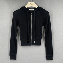 Short Hoodies Women Solid Sweatshirt Tracksuit Long Sleeve Female Crop Top 2022 Fashion Harajuku Casual Zipper Up Hoodies Jacket by DSers Drop shipping