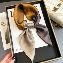 2023 Luxury Brand Silk Scarf Square Women Shawls And Wraps Office Small Hair Neck Hijabs Kerchief Foulard Ladies Scarves 70*70cm by RUNMEIFA