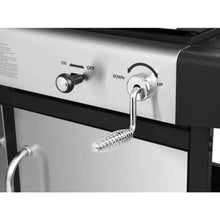 3-Burner Cabinet Gas Grill and Charcoal Grill Combo, Black,3 Stainless Steel Burners Are Made To Last,BBQ Grill Parrilla by RUO WU / Dsers