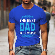 Hot The Best Dad In The World Father's Day T-Shirt - Graphic Short Sleeve Men's Tee by Zopi
