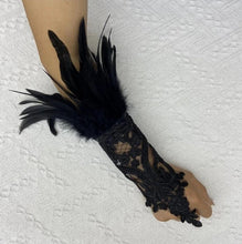 Punk Gothic Feather Wrist Cuffs by Infinite Steampunk / Buddify