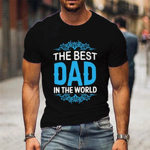 Hot The Best Dad In The World Father's Day T-Shirt - Graphic Short Sleeve Men's Tee by Zopi