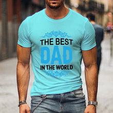 Hot The Best Dad In The World Father's Day T-Shirt - Graphic Short Sleeve Men's Tee by Zopi