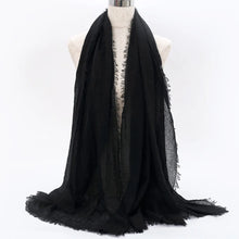 Big Size Crinkle Cotton Hijab Scarf Women Turban Muslim Shawl Plain Bandana Breathable Women's Shawls Foulard Hijab Hood Ramadan by RUNMEIFA