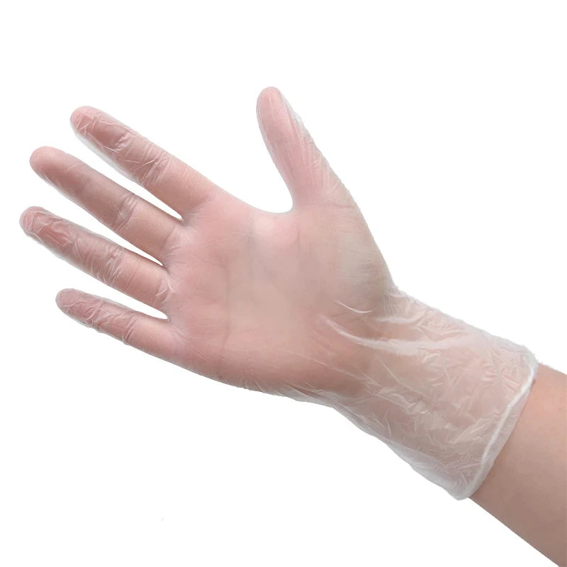 Disposable Gloves Vinyl 100 50 20 Clear Powder Free Latex-Free Translucent PVC Gloves Household Kitchen Food Handling S M L by fashioncafee.com