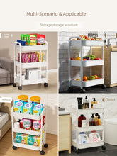 Japanese Trolley Rack Floor Kitchen Bathroom Movable Baby Products Bedroom Bedside Snack Rack Carbon Steel by fashioncafee.com
