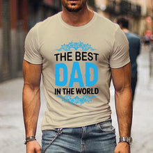 Hot The Best Dad In The World Father's Day T-Shirt - Graphic Short Sleeve Men's Tee by Zopi